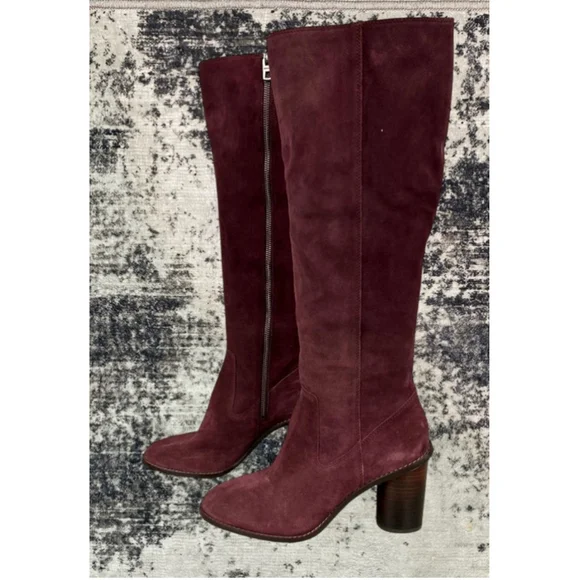 COACH authenticated Ombre Suede Tall Knee High Boots, Size 9 - Picture 4 of 8